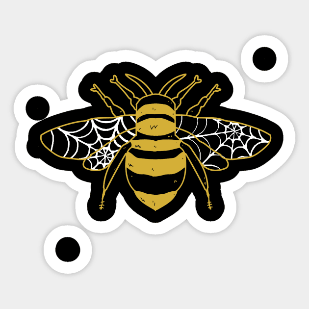 Honey Bee Design Sticker by deadlydelicatedesigns